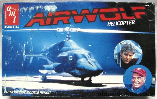 AMT 1/48 Airwolf Helicopter (Bell 222B), 6680 plastic model kit